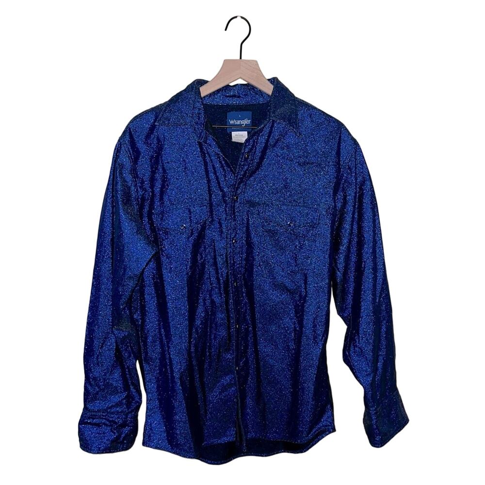 VTNG WRANGLER 80s unique pearl snap shirt L